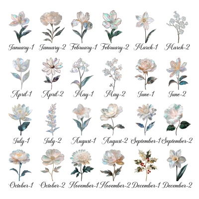 Personligt namn med pärlemoreffekt, initial, födelseblomma, dimbar, pekkontroll, uppladdningsbar nattlampa, sovrumsdekor, födelsedagspresent för kvinnor