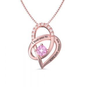 Collar "Te quiero hasta el infinito y más allá" en oro rosa