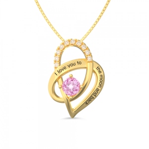 Collar "Te quiero hasta el infinito y más allá" chapado en oro