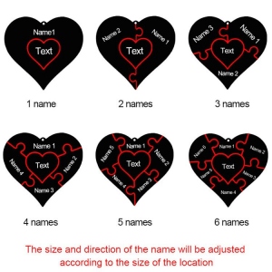 Collana cuore puzzle personalizzata