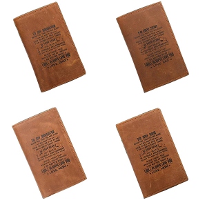 Portafoglio personalizzato con blocco RFID per carte di credito in vera pelle