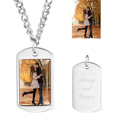 Foto de acero inoxidable personalizada para la etiqueta de perro/ llavero o collar
