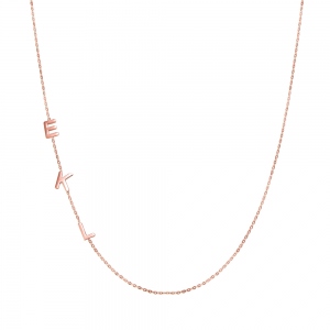Collana con iniziale laterale personalizzata, regali per la festa della mamma, per la mamma, per lei