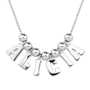 Collar personalizado con nombre en plata de ley